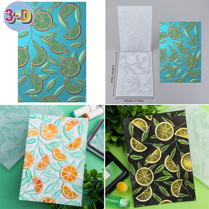 3D Embossing Folder Sweet Citrus Pattern Background For Adding Texture ...
