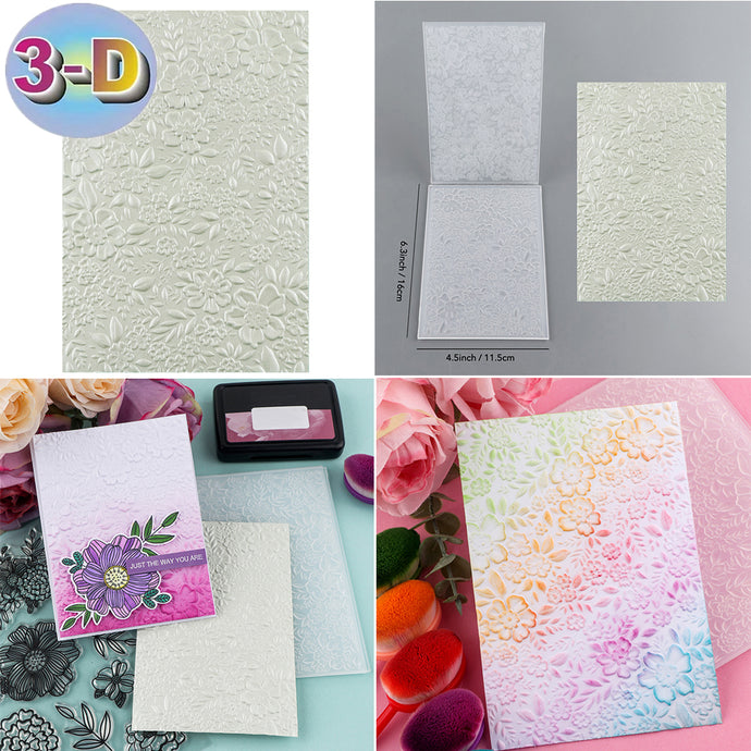 3D Embossed Folder Blossoms Fragrant Pattern For Card DIY Adding Makin ...