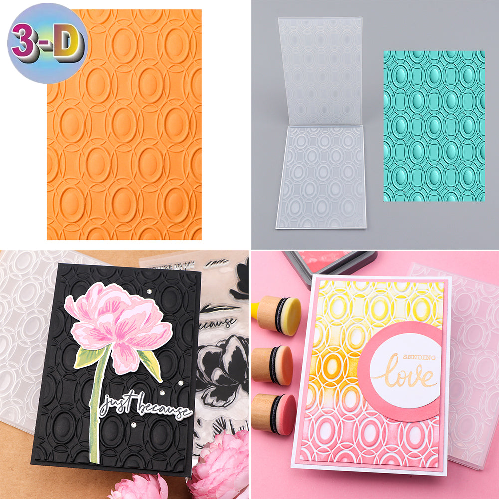 3D Embossing Folder Circular Rings Pattern For Adding Textured Detail ...