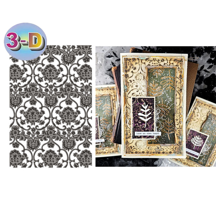 3D Embossed Folder European Floral Pattern For Card DIY Adding Making ...