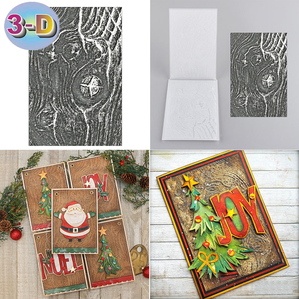 3D Embossed Folder Retro Wood Grain Patterns For Card DIY Adding Makin ...