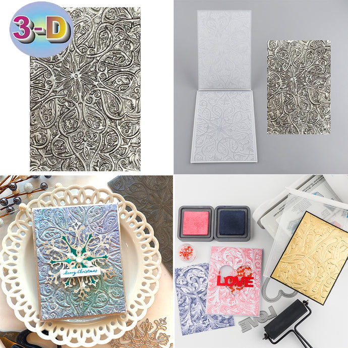 3D Embossed Folder Plant Vine Patterns Background For Card DIY Adding ...