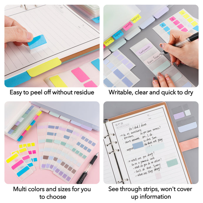 60-240pcs Multi-colors Index Label Sticker Writable Reusable Sticky No ...