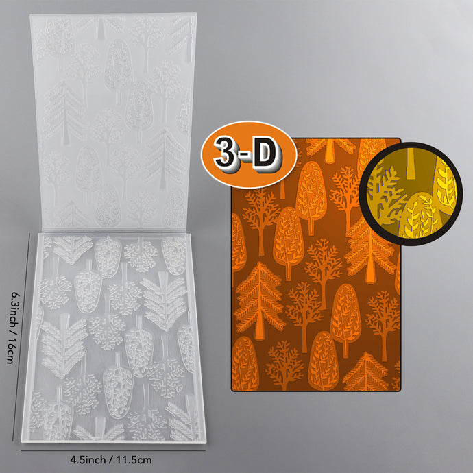 Tree Emboss Pattern 3D Embossed Folder Forest Tree Pattern Background For Card DIY Adding ...