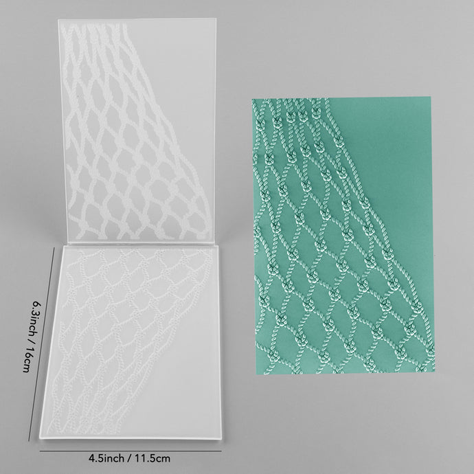 3D Embossed Folder Rope Net Patterns Background For Card DIY Adding Ma ...