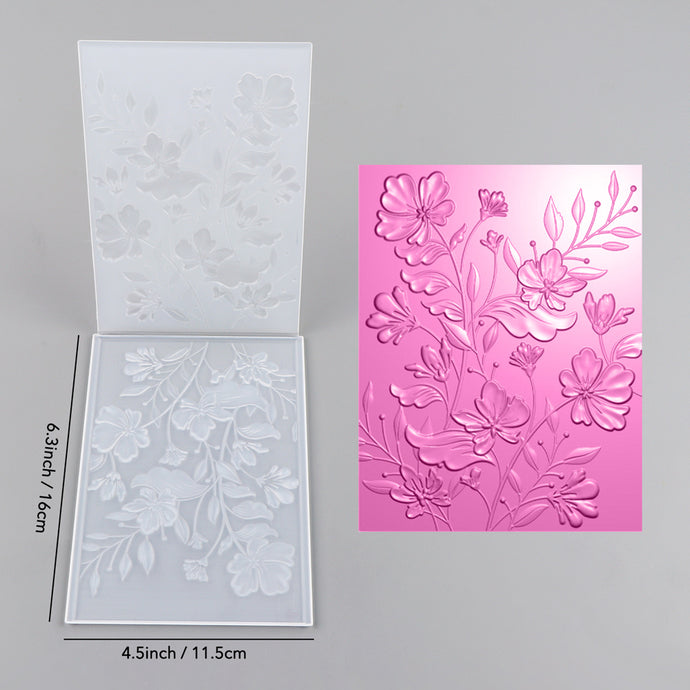 3D Embossed Folder Bouquet Pattern Background For Card DIY Adding Maki ...
