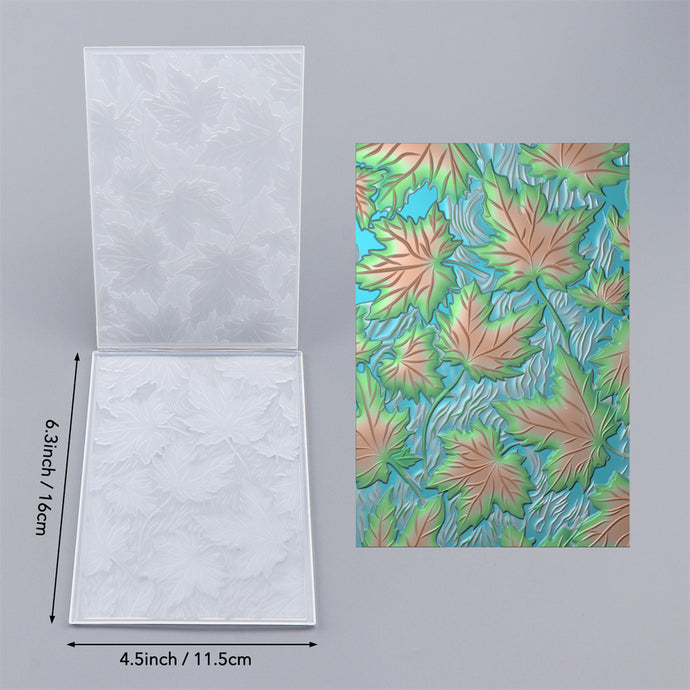 Autumn Maple Leaves Background 3D Embossing Folder For Adding Textured ...