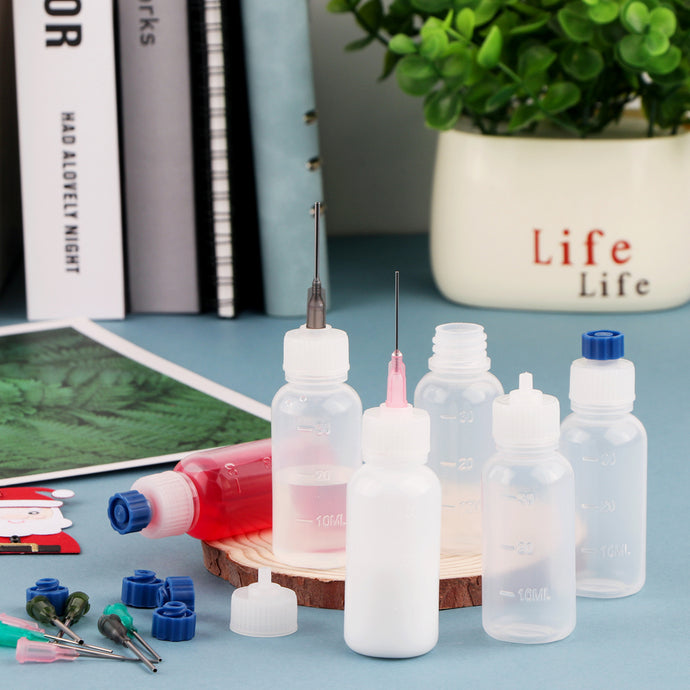 30ml Fine Tip Glue Applicators Set Squeezable Dropper Bottles with Nee ...