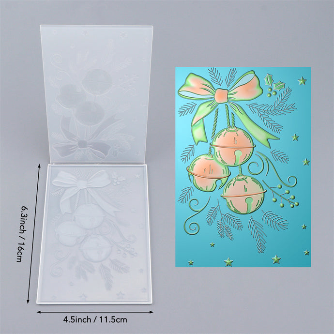 3D Embossing Folder Sound Of Christmas Jingle Background For Adding Te ...