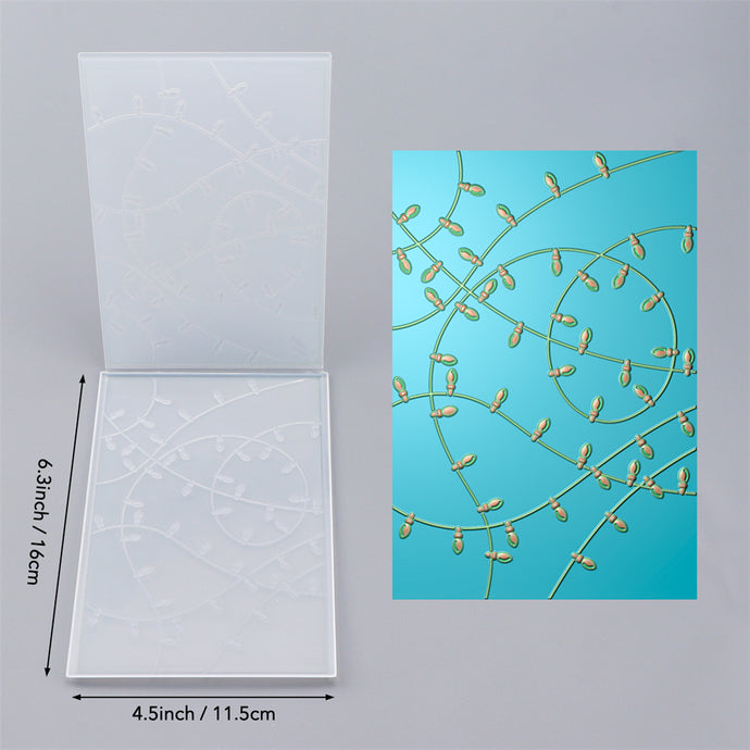 3D Embossing Folder Festive Christmas Tangles Background For Adding Te ...