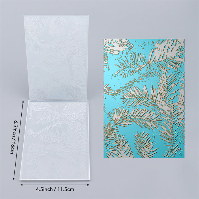 3D Embossing Folder Christmas Blooms Pines Background For Adding Textu ...