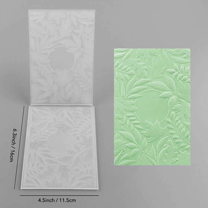 3D Embossed Folder Leaves Pattern Background For Card DIY Adding Makin ...