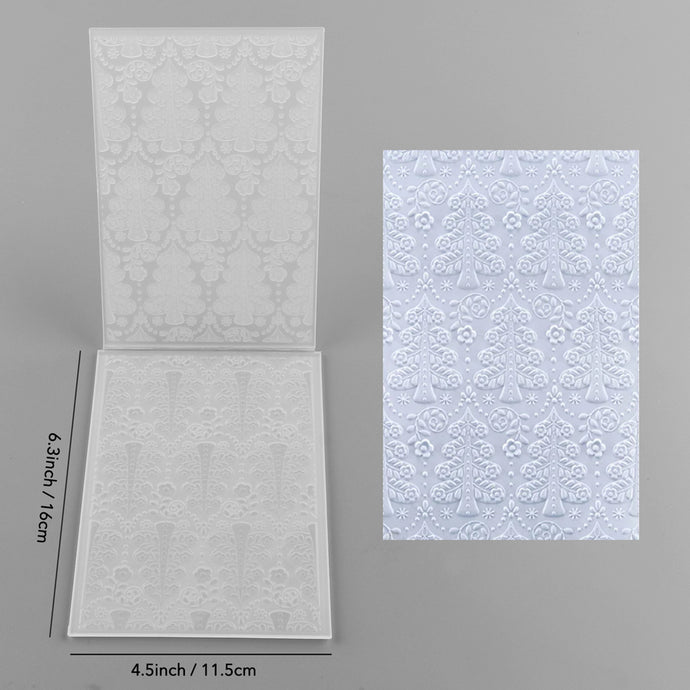3D Embossed Folder Christmas Pine Tree Patterns Background For Card DI ...