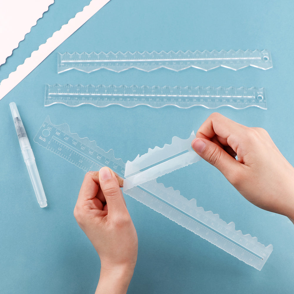 Acrylic Paper Tearing Guides Ruler Deckle Edge Ruler – CYFUN DESIGN