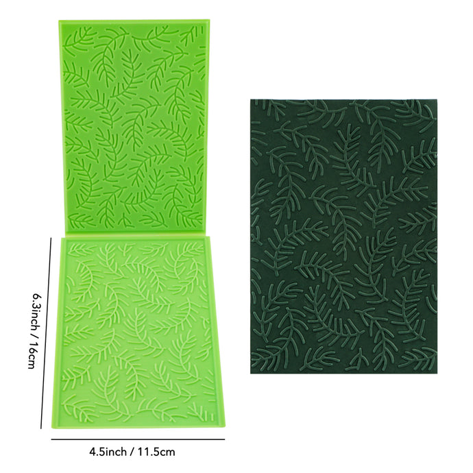 3D Embossed Folder Pine Branches Pattern Background For Card DIY Addin ...