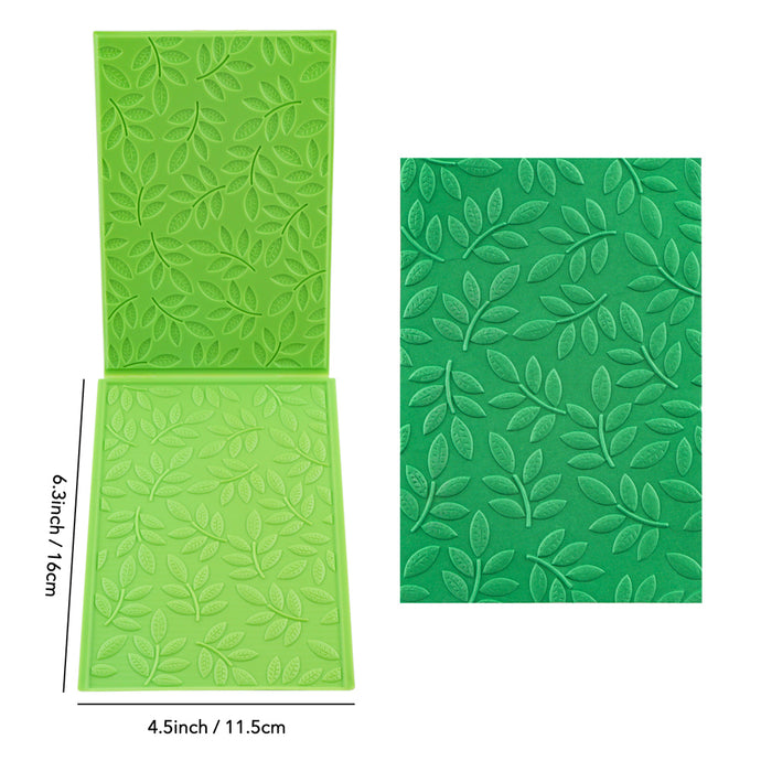 3D Embossed Folder Leaves Pattern Background For Card DIY Adding Makin ...