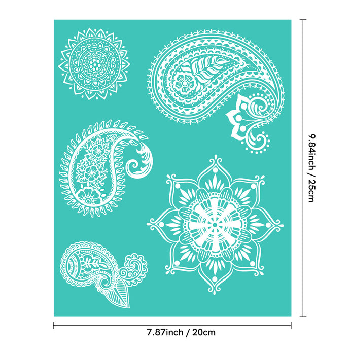 8x10inch Ancient Fascinating patterns Silk Screen Printing Stencils Se ...
